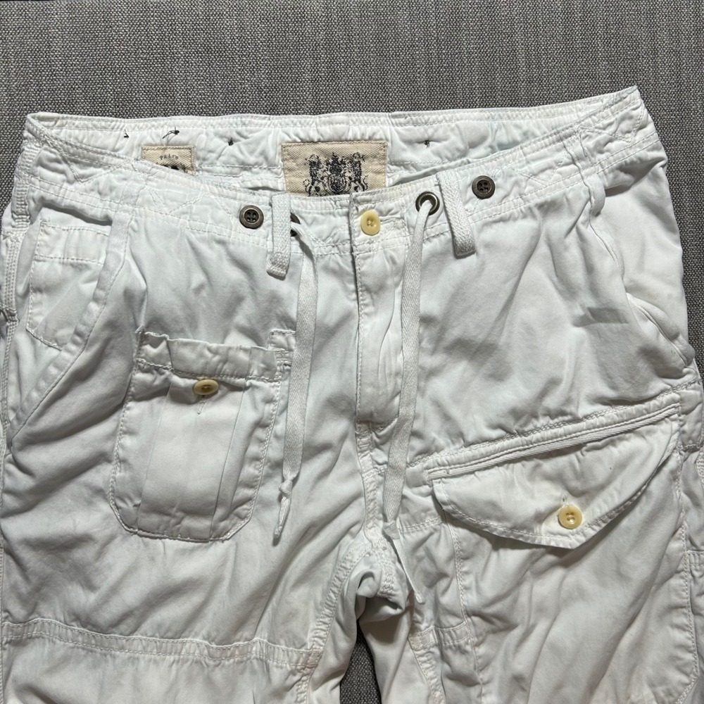 Polo Ralph Lauren Bleecker NYC White Military Cargo Pants Mens 36x30 Utility